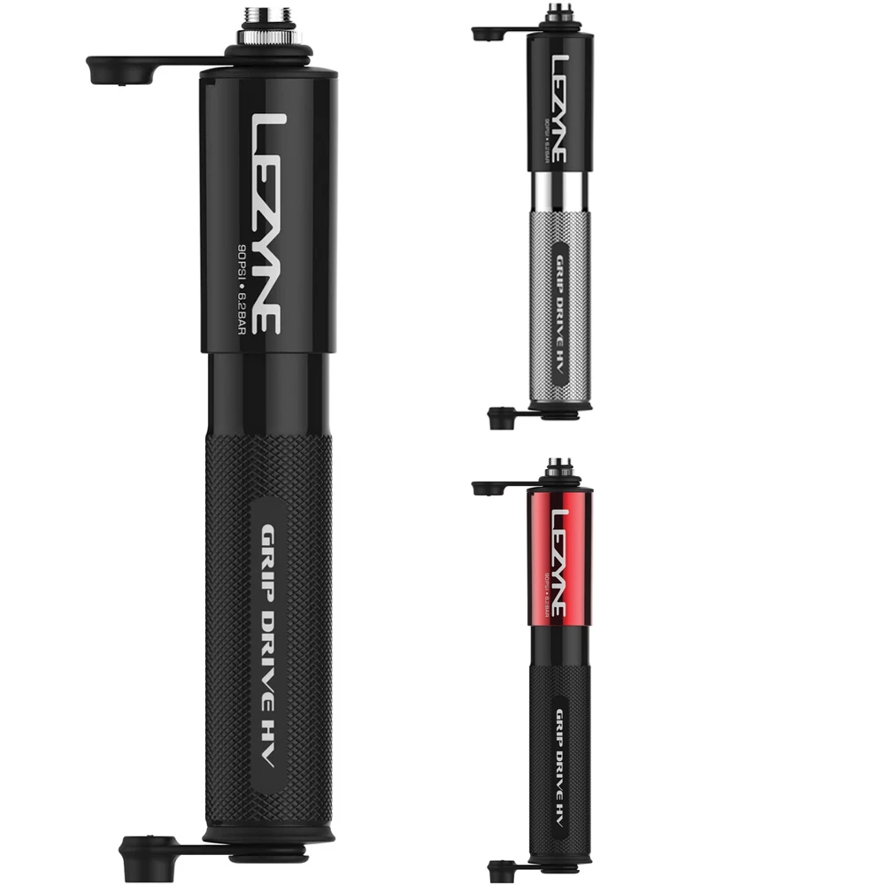 Lezyne Petite Mini-pompe Grip Drive HV 3 Lezyne Petite Mini-pompe Grip Drive HV