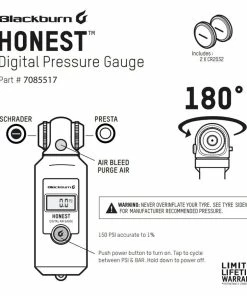 Blackburn Jauge De Pression Numérique HONEST 12 Blackburn Jauge De Pression Numérique HONEST -Composants, périphériques de vélo de route Ventes 7085517 7